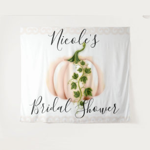 Bleekroze Pompoen Storybook Chic Herfst Bruiloft Wandkleed
