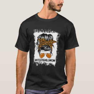 Bleekte Ameircan Football Leopard Mam Life Messing T-shirt