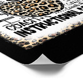 Bleekte leopard Instructive Coach Typografie Te Poster (Hoek)