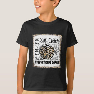 Bleekte leopard Instructive Coach Typografie Te T-shirt