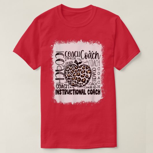 Bleekte leopard Instructive Coach Typografie Te T-shirt (Design voorkant)
