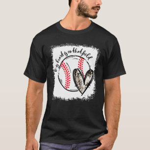 Bleekte luipaard mijn hart ligt op dat veld t-shirt