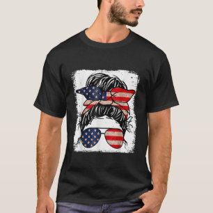 Bleekte Merica 4 juli Girl Sunbril Messine T-shirt