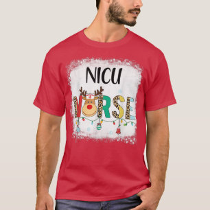 Bleekte NICU zuster Kerstrenderemperaturen T-shirt