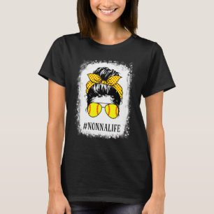 Bleekte Nonna Life Softball Baseball Bun Mo T-shirt