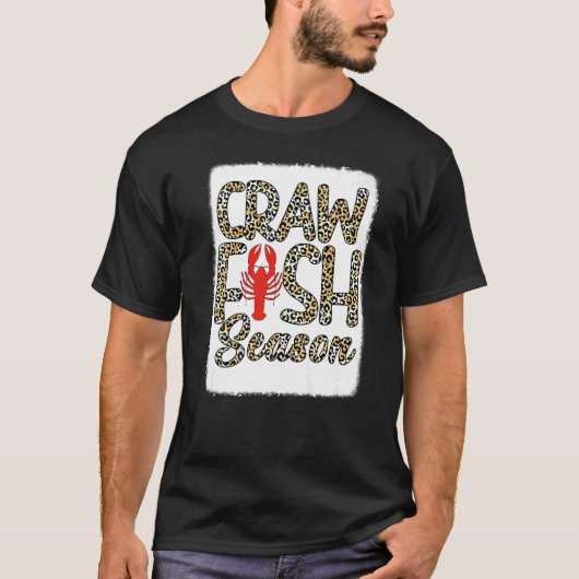Bleekte onbewerkte vissoort Leopard Crawfish Boil  T-shirt (Voorkant)