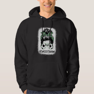 Bleekte Soccer Nonna Life Messy Hair Bun Moeder Hoodie