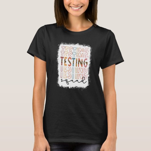 Bleektest testplein luipaard testdag leraar Li T-shirt (Voorkant)