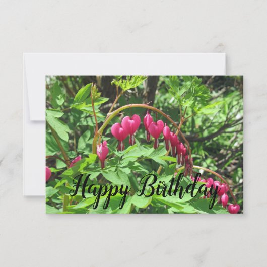 Bleemflesfoto van Birthday Script roze bloeding ha (Voorkant)