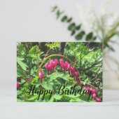 Bleemflesfoto van Birthday Script roze bloeding ha (Staand voorkant)