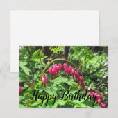 Bleemflesfoto van Birthday Script roze bloeding ha (Voorkant / Achterkant)