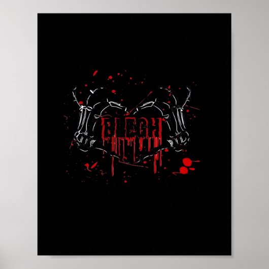 Blegh Breakdown, Skeleton Heart Hands, Emo Band, S Poster (Voorkant)