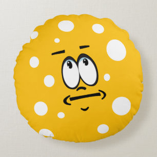 bleh emoji-werpkussen rond kussen