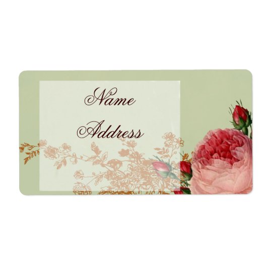 Blehheim Roos - Sage Green Etiket (Voorkant)