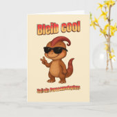 Bleib Cool – Be a Parasaurolophus Karte Kaart (Gele Bloem)