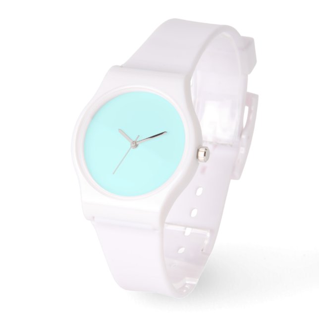 Bleke Aqua Dial Wit Silicone Horloge (Hoek)