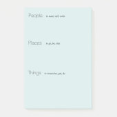 Bleke Aquamarijn Herinneringskussen Post-it® Notes (Voorkant)