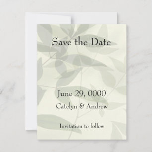 Bleke bladeren save the date