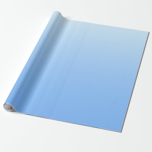Bleke blauw ombre achtergrond cadeaupapier (Uitgerold)