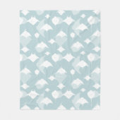 Bleke Blauwe en Witte Manta Ray en Stingray Fleece Deken (Voorkant)