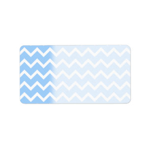 Bleke blauwe en witte zigzag Stripes. Etiket