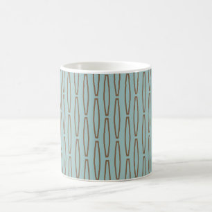 Bleke blauwe geometrische herhaalde koffie-Mok Koffiemok