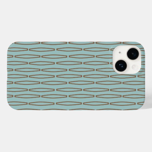 Bleke blauwe geometrische herhaling Case-Mate iPhone case (Achterkant (horizontaal))