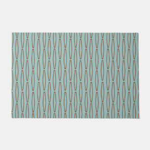 Bleke blauwe geometrische herhaling deurmat