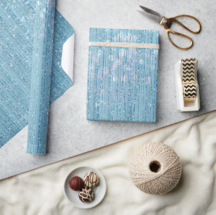 Bleke Blauwe Kristal Gordijnen Cadeaupapier