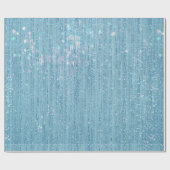 Bleke Blauwe Kristalgordijnen Cadeaupapier (Vlak)