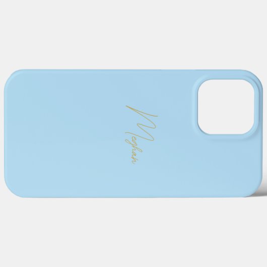 Bleke Blue Persoonlijke iPhone Case Script Name (Achterkant (horizontaal))