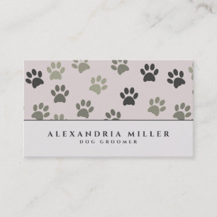 Bleke Blush Pink Puppy Dog Drukt afdrukken Dog G Visitekaartje