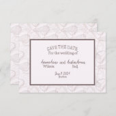 Bleke Bourgondische Abstracte bruiloft Save The Date (Voorkant / Achterkant)