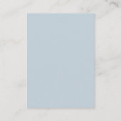 Bleke Coastal Blue QR Code Wedding RSVP Informatiekaartje (Achterkant)