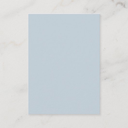 Bleke Coastal Blue QR Code Wedding RSVP Informatiekaartje (Achterkant)