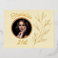Bleke Geel & Graphic Gold Leaf Verjaardag