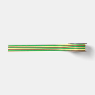 Bleke geel, groene en bruine strepen lint