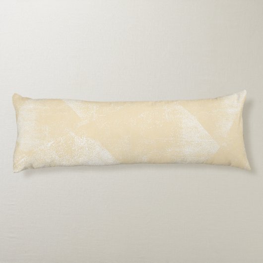 Bleke geel minimale geometrische inkttextuur lichaamskussen (Achterkant)