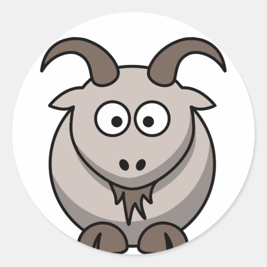 Bleke geit ronde sticker (Voorkant)