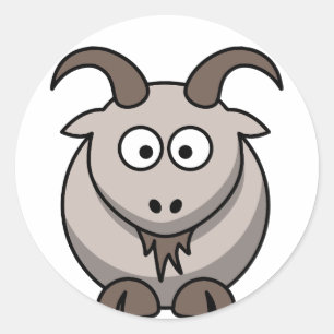 Bleke geit ronde sticker