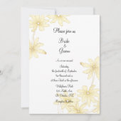 Bleke Gele Daisies Wedding Kaart (Voorkant)
