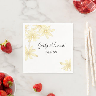 Bleke Gele Daisies Wedding Servet