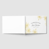 Bleke gele madeliefjes viering van het levensmonum gastenboek (Volledig)