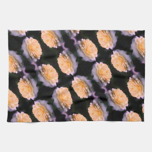 Bleke gele rog in bloem theedoek (Horizontaal)