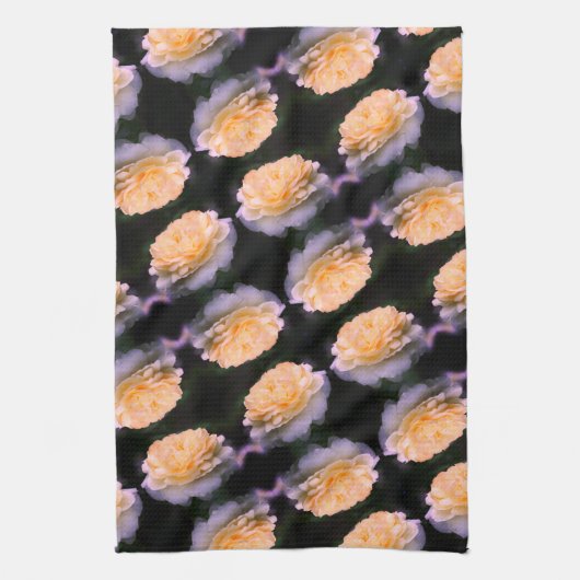 Bleke gele rog in bloem theedoek (Verticaal)