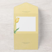 Bleke gele tulp solo modern diner all in one uitnodiging (Buitenkant)