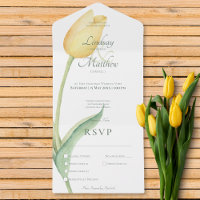 Bleke gele tulp solo modern diner