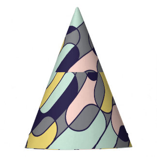 Bleke Geometrische kleuren: Retropatroon Feesthoedjes