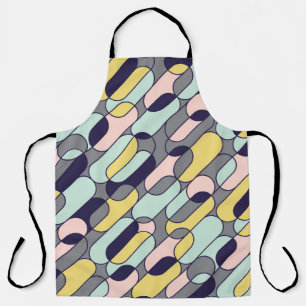 Bleke Geometrische kleuren: Retropatroon Schort