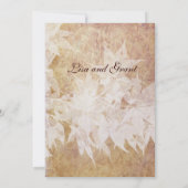 Bleke Ghost Leaves Wedding Invitations Kaart (Achterkant)